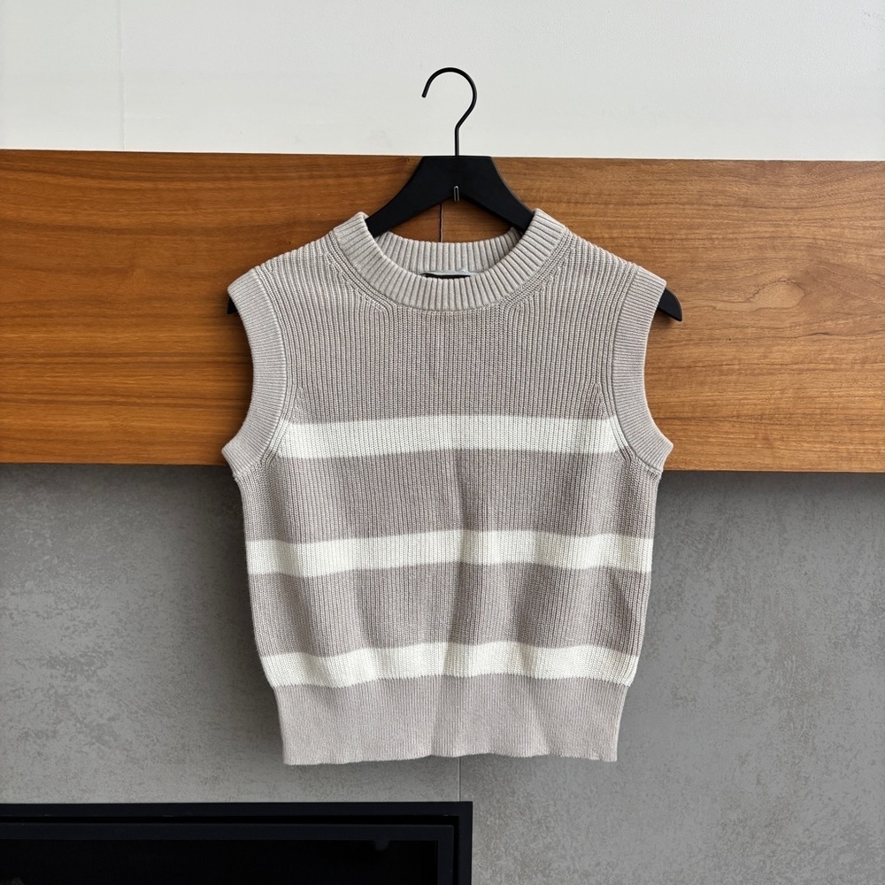 EVERLANE The Cotton Summer Sweater Tank Vest, Size XXS - Picture 2 of 10